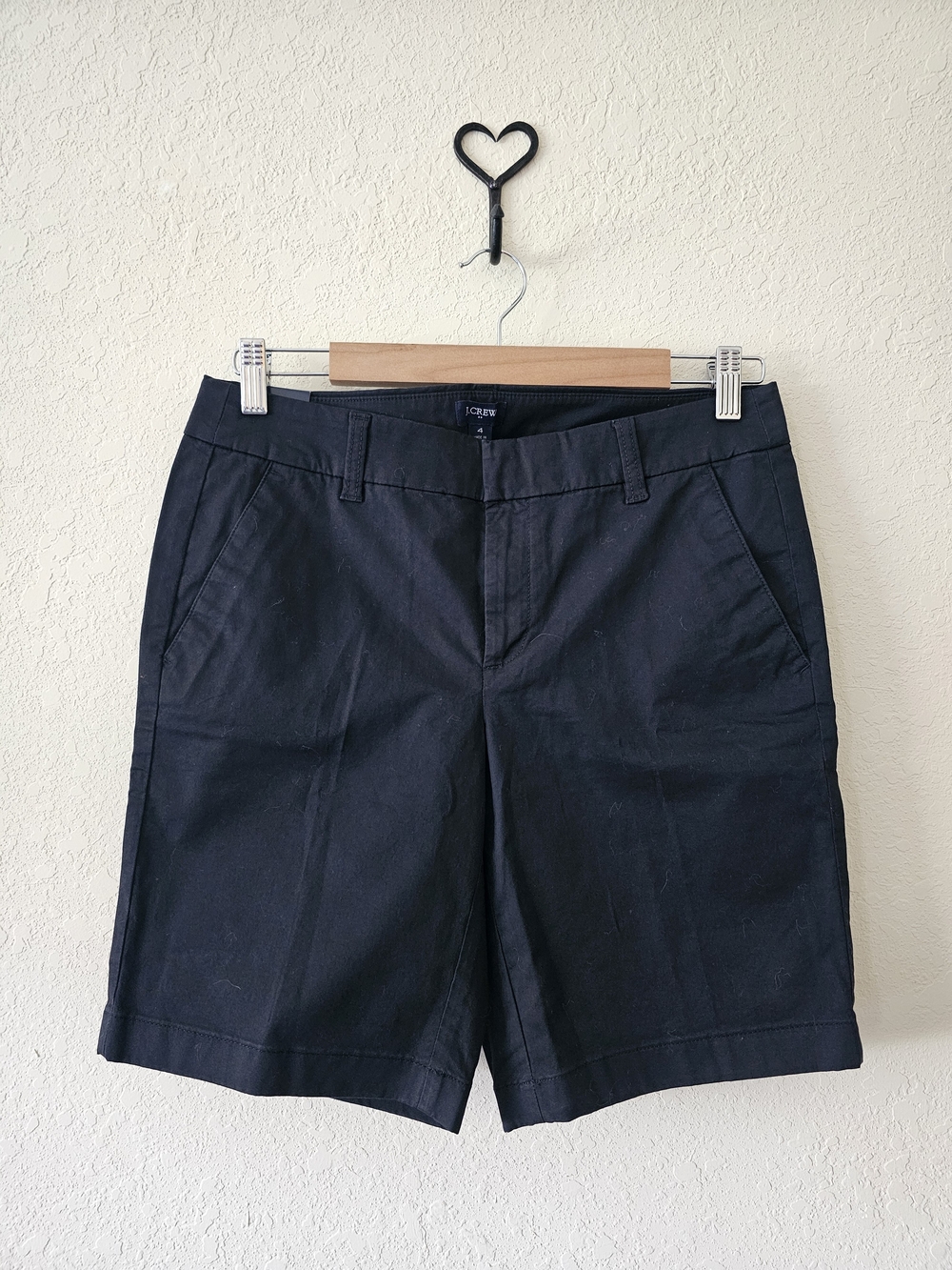 J. Crew Women Black Chino Shorts NWT